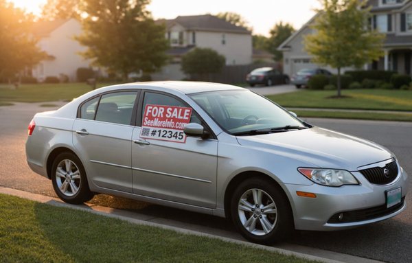 Car for sale sign example