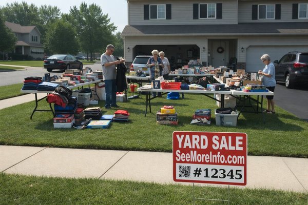 Yard sale sign example